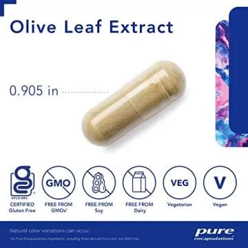 Pure Encapsulations Olive Leaf Extract for Immune Health
