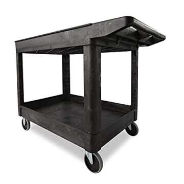 Rubbermaid Commercial Products 2-Shelf Utility/Service Cart - Lightweight & Durable