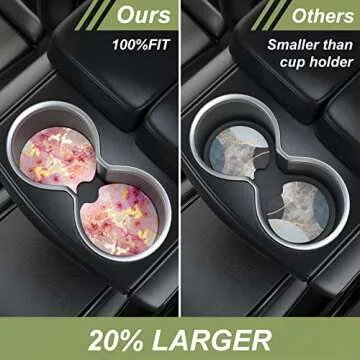 Cute Gold Pink Marble Car Coasters for All Vehicles