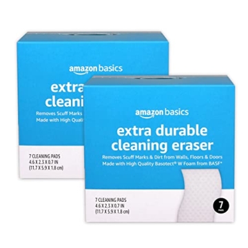Amazon Basics Extra Durable Cleaning Eraser - 14 Count, Chemical-Free Cleaning Solution