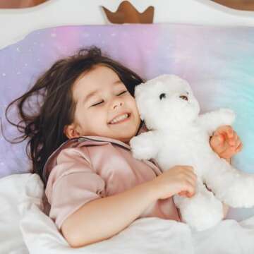 MUSOLEI Colorful Girls Fitted Rainbow Sheet Set - 3D Bedding