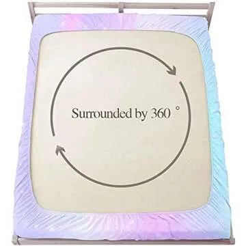 Vibrant MUSOLEI Girls Fitted Sheet Set - Cozy Rainbow Design