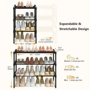 Compact & Expandable MayDiary Shoe Rack for All Spaces