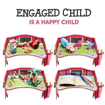 Coolmum Kids Travel Tray - Toddler Organizer for Travel