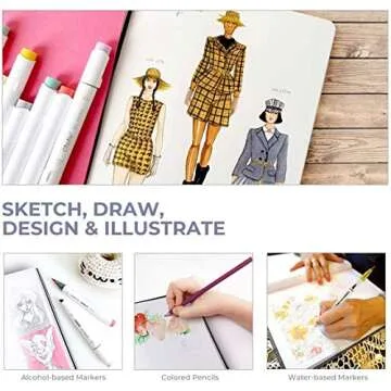 Ohuhu Sketchbook Marker Pad - Perfect Portable Art Pad