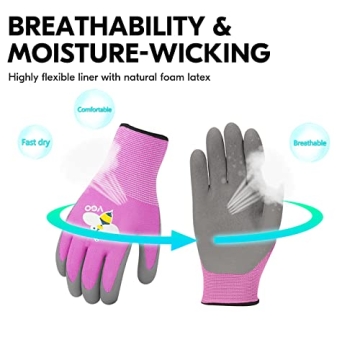 Vgo Kids Gardening Gloves for Ages 3-5 - Safe & Fun!