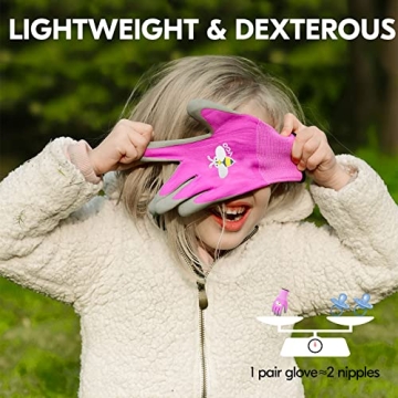 Vgo Kids Gardening Gloves for Ages 3-5 - Safe & Fun!