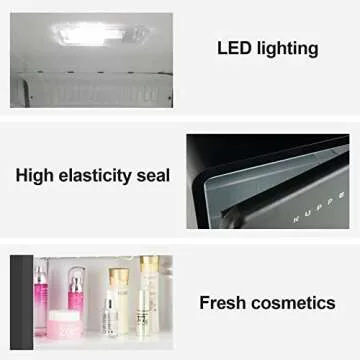 KUPPET Classic Retro Compact Refrigerator Single Door, Mini Fridge with Freezer, Small Drink Chiller for Home,Office,Dorm, Small beauty cosmetics Skin care refrigerated for home,1.6 Cu.Ft (Black)