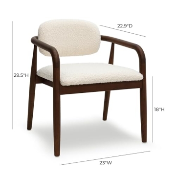 Tov Betsy Dining Chair in Cream Boucle for Sophisticated Dining