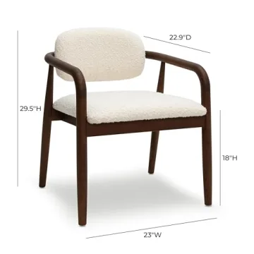 Tov Betsy Dining Chair in Cream Boucle for Sophisticated Dining