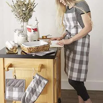 DII Buffalo Check Kitchen Collection Pot Holder Set