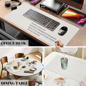 Large Dry Erase Desk Mat Non-Slip Waterproof Office Home Whiteboard