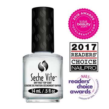 Seche Vite Dry Fast Top Coat for Nail Polish and Manicure, 0.5 oz, 2-pack