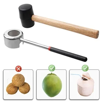YiePhiot Coconut Opener Tools - Safe and Easy Coconut Opening