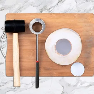 YiePhiot Coconut Opener Tools - Safe and Easy Coconut Opening