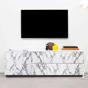 Livelynine Marble Wall Paper Kitchen Countertop Peel and Stick Wallpaper Waterproof Contact Paper Self Adhesive Vinyl Wrap for Bathroom Countertops Table Desk Furniture Counter Top Covers 15.8x78.8 in