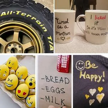 Overseas White Paint Pens - Versatile Acrylic Markers 3 Pack