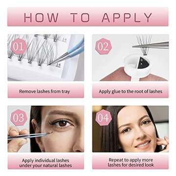 LANKIZ Individual Cluster Lashes for Natural Style DIY