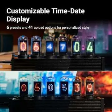 XCOOL Nixie Tube Clock with Customizable Display and Mood Lighting