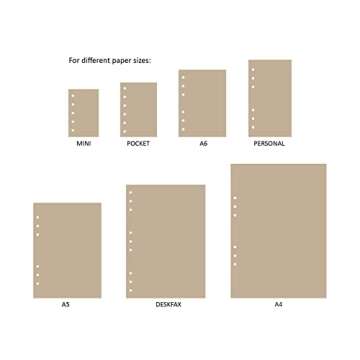 Bira Craft Adjustable 6 Hole Punch, Off White, 8 Sheet Capacity, Mini/Pocket A3/ A4 / A5 / A6 / Agenda/Personal/Deskfax, Performance Guaranteed