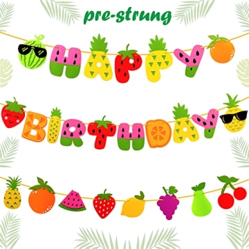 Fruit Theme Birthday Party Decorations Felt Banner Garland