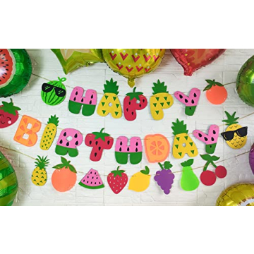Fruit Theme Birthday Party Decorations Felt Banner Garland