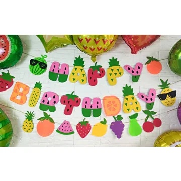 Fruit Theme Birthday Party Decorations Felt Banner Garland