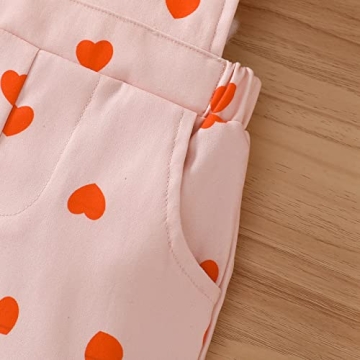 Cute Baby Girl Valentine's Outfit with Ruffled Sleeves