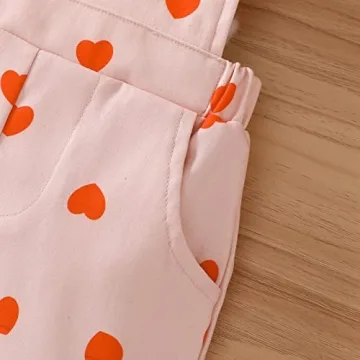 Cute Baby Girl Valentine's Outfit with Ruffled Sleeves