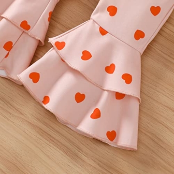 Cute Baby Girl Valentine's Outfit with Ruffled Sleeves