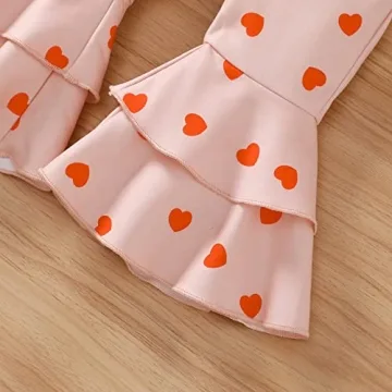 Cute Baby Girl Valentine's Outfit with Ruffled Sleeves