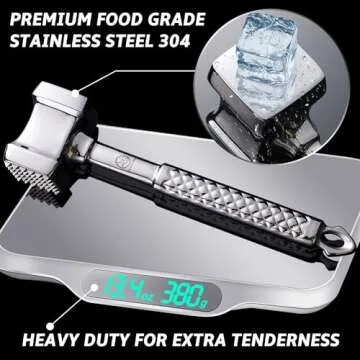 Premium Stainless Steel Meat Tenderizer Mallet for Kitchen