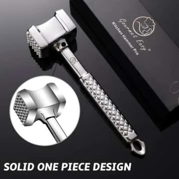 Premium Stainless Steel Meat Tenderizer Mallet for Kitchen