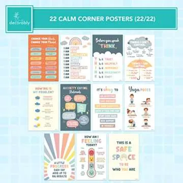 Decorably 22 Calming Posters for Kids' Mindfulness
