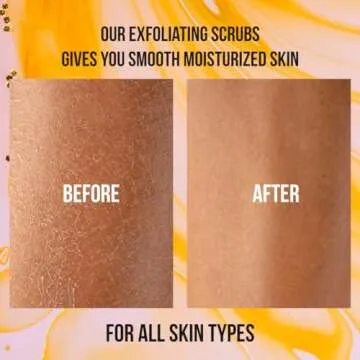 24K Gold Body Scrub, Natural Exfoliating Face Sugar Scrub With Anti-Aging Properties, Pure Skin Moisturizer, Reduce Wrinkles Deep Pore Cleansing Moisturizing Hydrating Skincare, Great Gift for Women