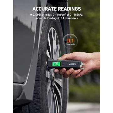 AstroAI Digital Tire Pressure Gauge for Cars and Bicycles