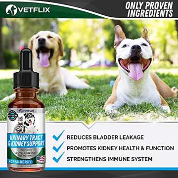 Vetflix Cranberry Dog & Cat UTI Treatment - Optimal Urinary Support for Pets