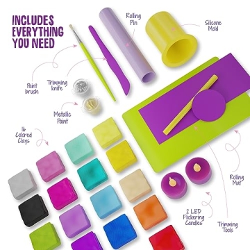 Light-up Clay Lanterns Making Kit for Kids & Tweens