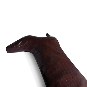 Stylish Vegan Leather Crocodile Knee High Boots