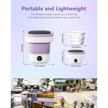 16L Portable Folding Washing Machine for Baby Clothes