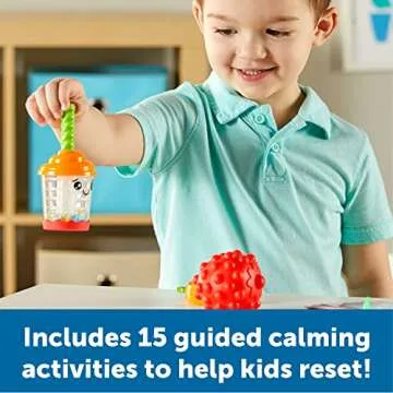 Learning Resources Smoothie Tea Break!™ Sensory Fidget Activity Set, Sensory Toys for Toddlers, Social Emotional Learning, Easter Basket Toys , Ages 3+,19 Pieces