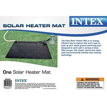 Intex 28685E Solar Mat Above Ground Pool Heater - Efficient Solar Heating (4 Pack)