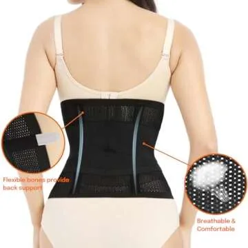 Postpartum Belly Band,C Section Belly Binder,Abdominal Binder Post Surgery Girdle,Tummy Tuck Compression Wrap Waist Trainer (Black, Medium)