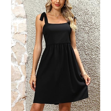 Clarisbelle Summer Beach Mini Dress with Tie Straps