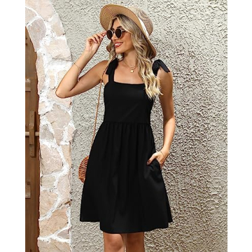 Clarisbelle Summer Beach Mini Dress with Tie Straps