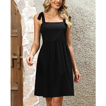 Clarisbelle Summer Beach Mini Dress with Tie Straps