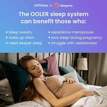 Sleepme OOLER Sleep System – Cooling & Heating Mattress Topper, Automated Temperature Changes: 55-115°F (Queen (80” L x 60” W)) Off-White