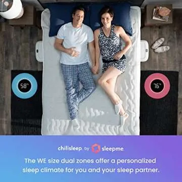 Sleepme OOLER Sleep System – Cooling & Heating Mattress Topper, Automated Temperature Changes: 55-115°F (Queen (80” L x 60” W)) Off-White