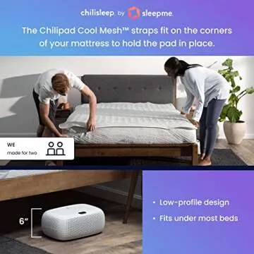 Sleepme OOLER Sleep System – Cooling & Heating Mattress Topper, Automated Temperature Changes: 55-115°F (Queen (80” L x 60” W)) Off-White