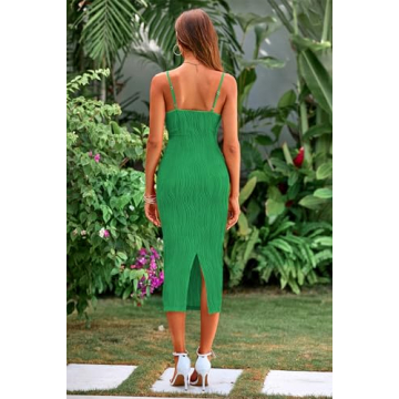 PRETTYGARDEN Women's Midi Bodycon Dress for Summer Style